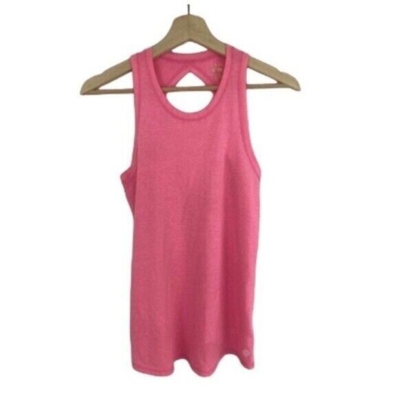 Lilly Pulitzer Size XXS Pink Tank Top Luxletic Workout Twisted Back Casual Beach - Picture 2 of 9